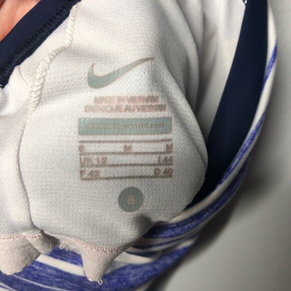 Nike Racerback Tank Blue White Stripe 8/M EUC - Picture 4 of 9